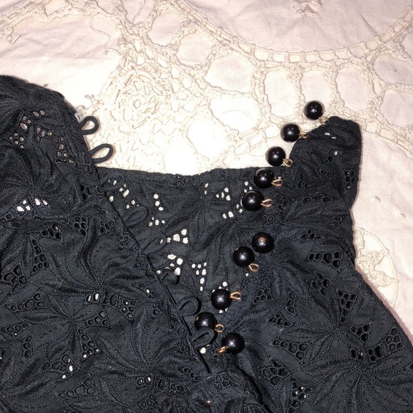 Tracy Reese New York size 4 black lacey boho top - Picture 7 of 10